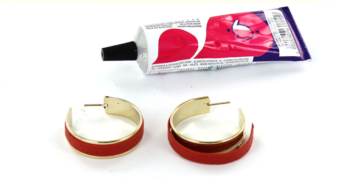 Créoles Fimo cuir : Etape 3 Créoles Fimo cuir : Etape 3