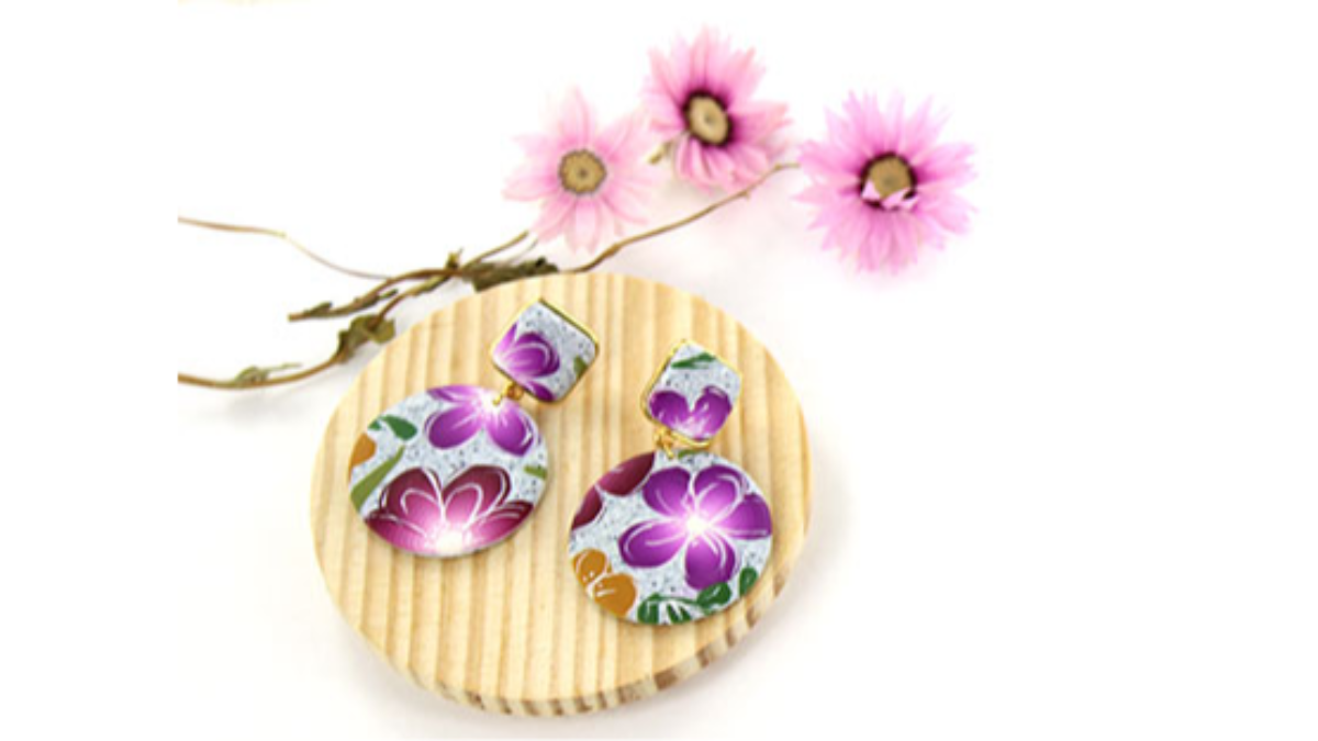 Schéma Motif floral en pâte polymère