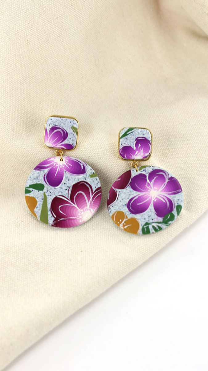 Schéma Motif floral en pâte polymère