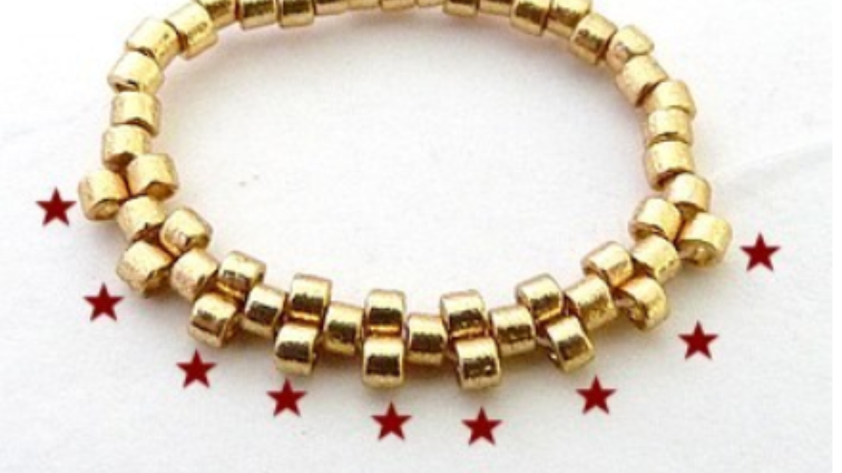 Accessoire de sac, pompon perle Angèle avec perles en verre Athos par Puca : Etape 2