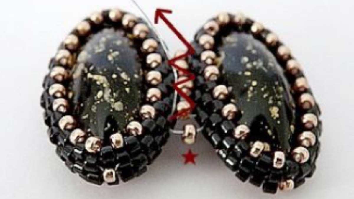 Accessoire de sac, pompon perle Angèle avec perles en verre Athos par Puca : Etape 21