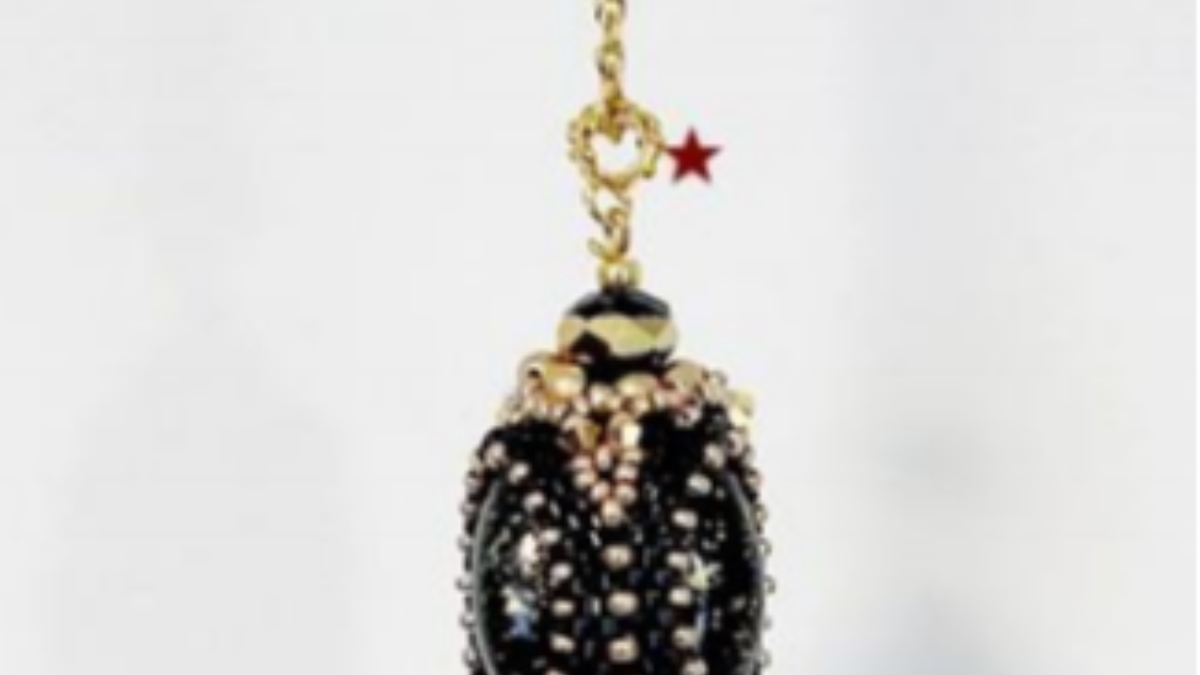 Accessoire de sac, pompon perle Angèle avec perles en verre Athos par Puca : Etape 36