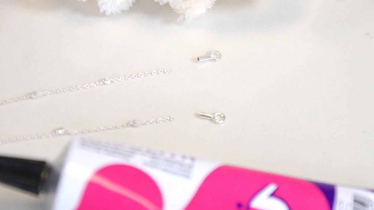 Collier chaîne boule en Argent 925 et pendentif en Quartz fumé : Etape 1 Collier chaîne boule en Argent 925 et pendentif en Quartz fumé : Etape 1