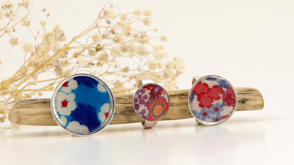 Schéma Bagues en résine et tissu Schéma Bagues en résine et tissu