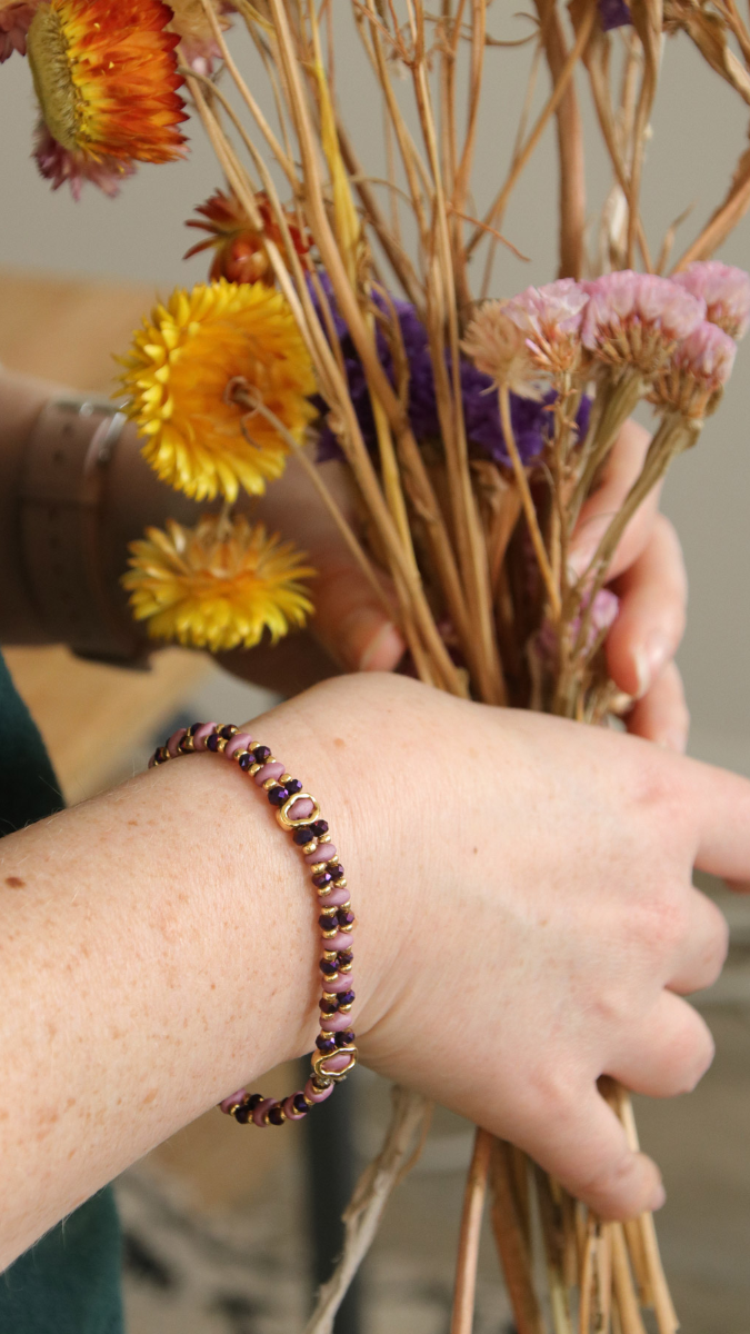 Schéma Bracelet élastique en perles SuperDuo avec Halo Beads