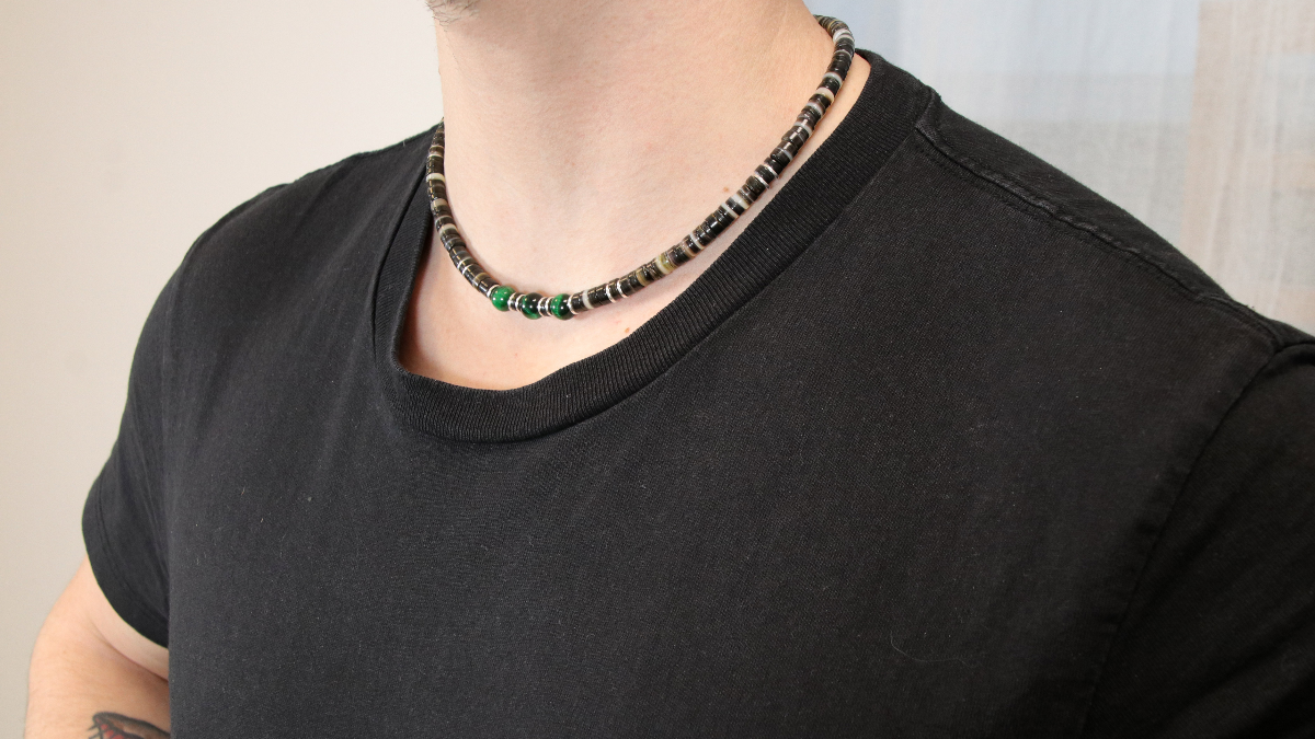 Set Bijoux Homme Surfeur - Collier Perles Noix De Coco & Bracelet - Style Hawaïen Bohème