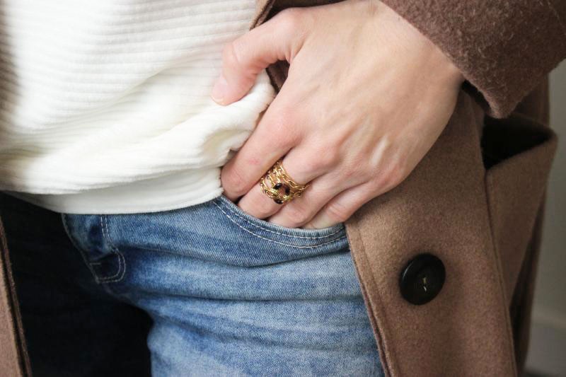 Bague multirang maille gourmette en acier inoxydable Bague multirang maille gourmette en acier inoxydable