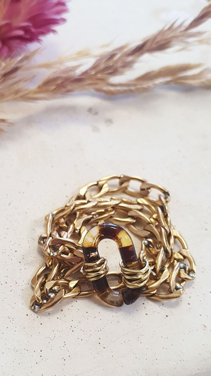 Schéma Bague multirang maille gourmette en acier inoxydable Schéma Bague multirang maille gourmette en acier inoxydable