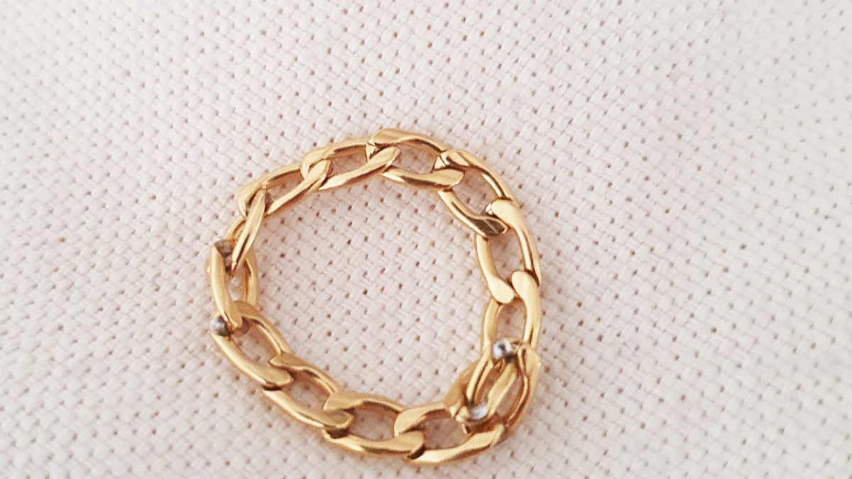 Bague multirang maille gourmette en acier inoxydable : Etape 1 Bague multirang maille gourmette en acier inoxydable : Etape 1