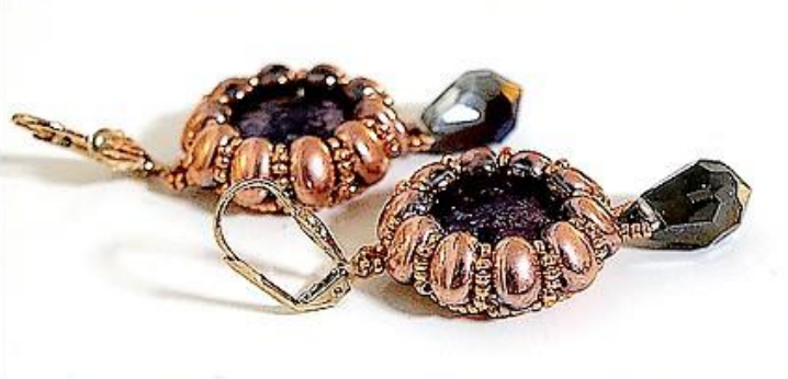 Schéma Boucles d'oreilles Candy en perles en verre Samos par Puca