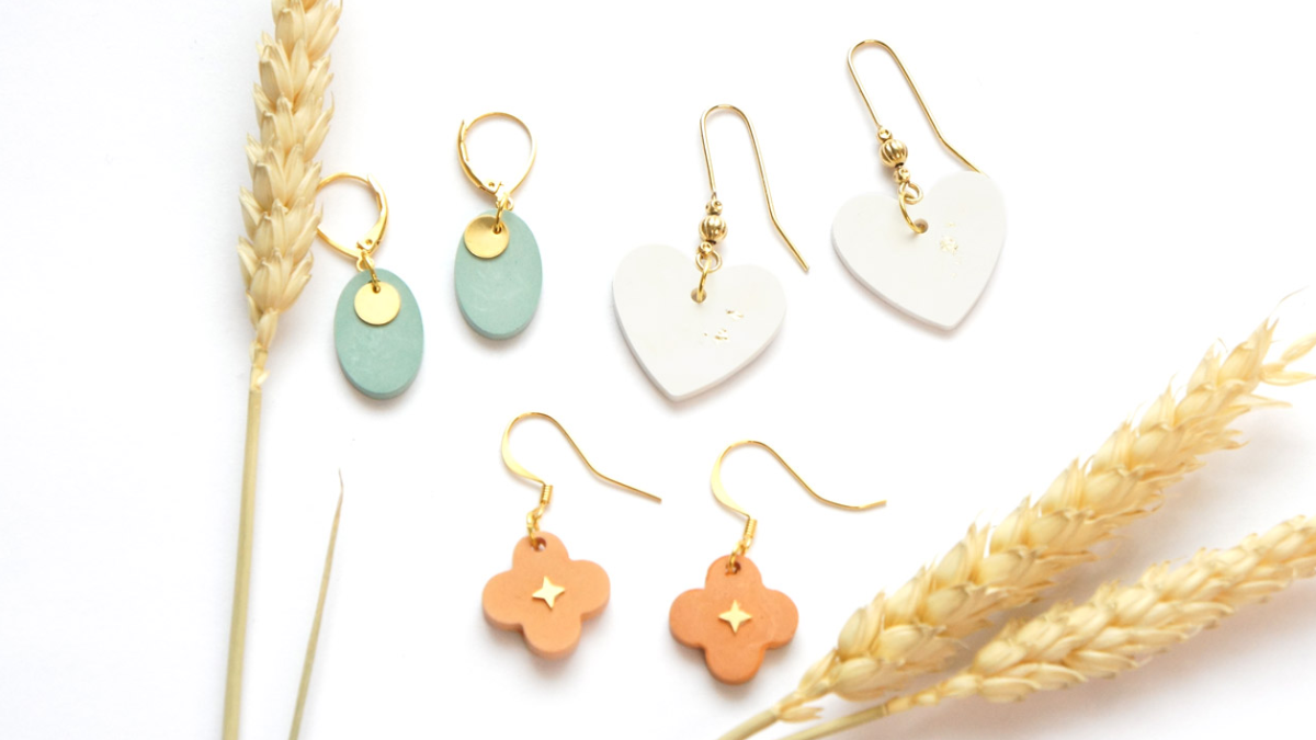 Tutoriel boucles d'oreilles avec Poudre de Moulage Raysin imitation céramique Tutoriel boucles d'oreilles avec Poudre de Moulage Raysin imitation céramique