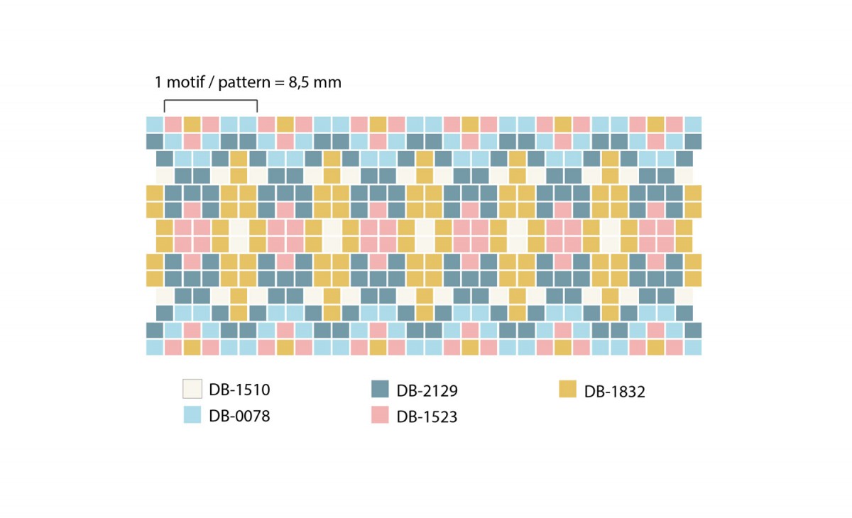 Schéma Bracelet Multirangs pastel perles Miyuki fermoir Hiilos