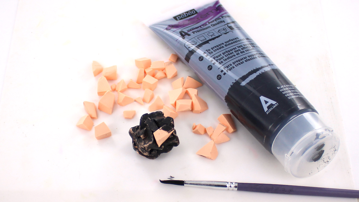 DIY collier en pâte polymère imitation perles howlite pastel : Etape 2