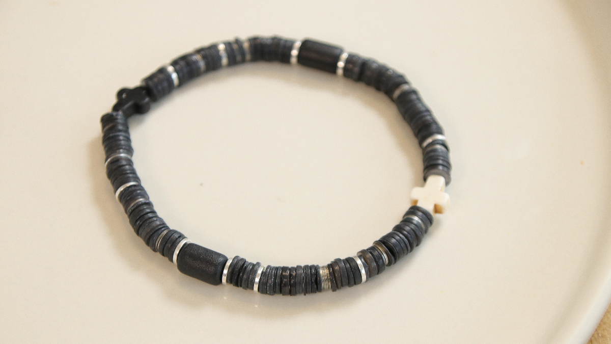 Bracelet Perles Pierre De Lave Et Howlite Sur Mesure - Homme Ou Femme - Fait Main