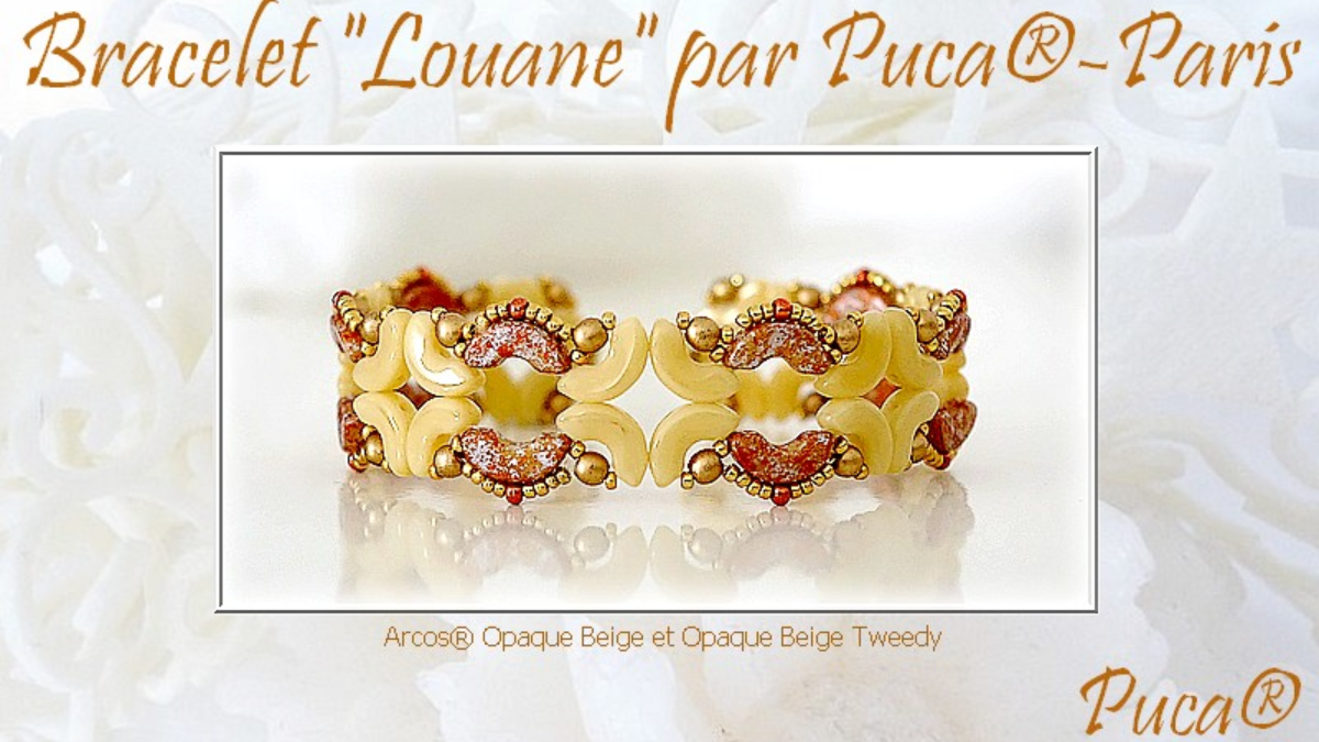 Schéma Bracelet Louane en perles en verre Arcos par Puca Schéma Bracelet Louane en perles en verre Arcos par Puca