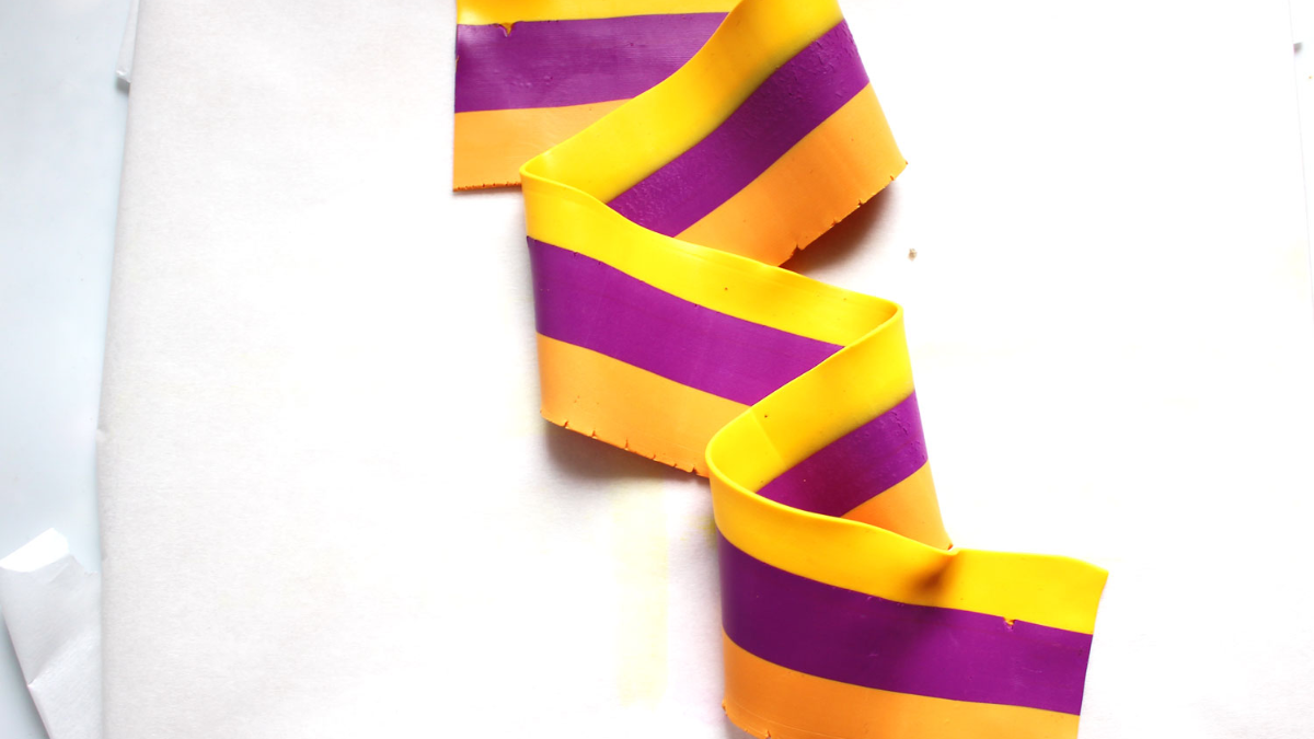 Boucles d'oreilles pensées en pâte polymère : Etape 2