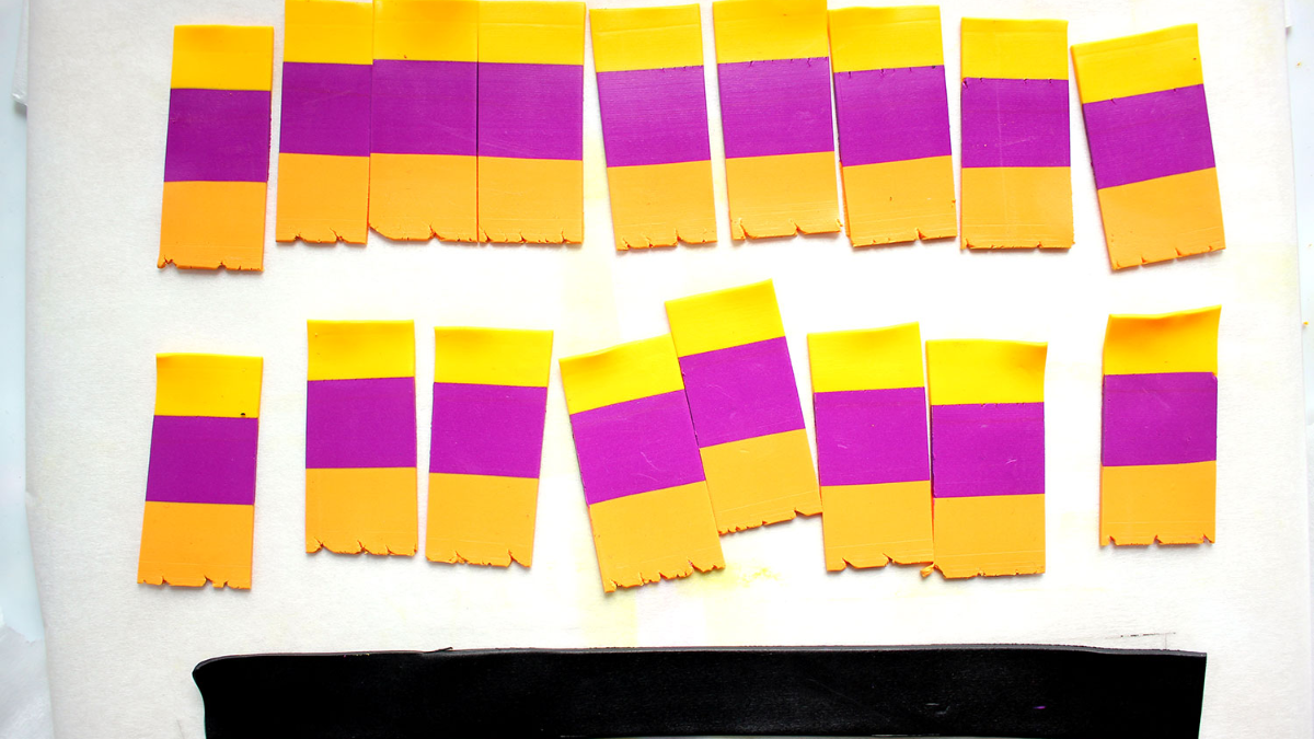 Boucles d'oreilles pensées en pâte polymère : Etape 3