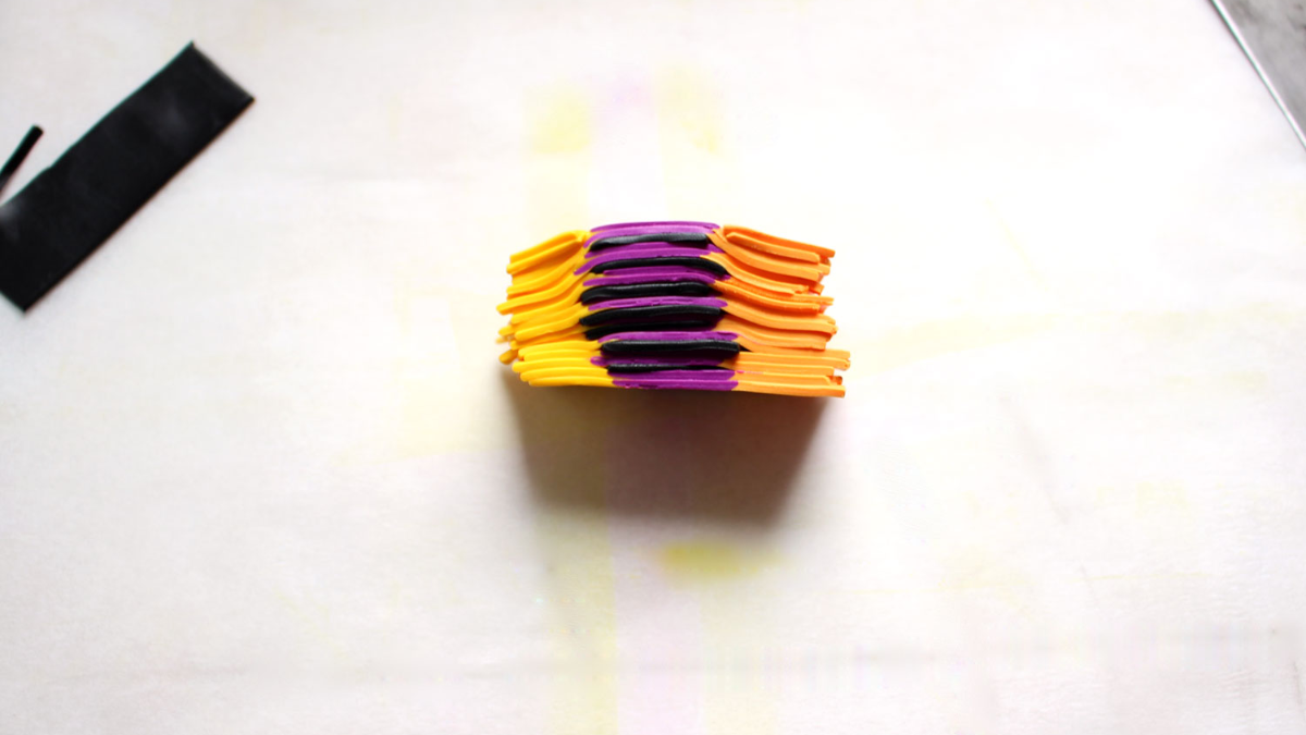 Boucles d'oreilles pensées en pâte polymère : Etape 4