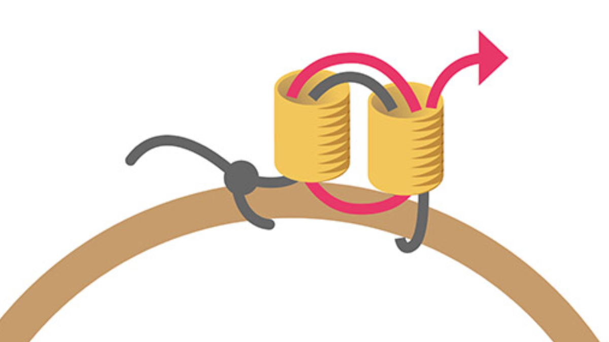 Boucles d'oreilles Tissage Brick stitch Miyuki Soleil et pierre de lune : Etape 2