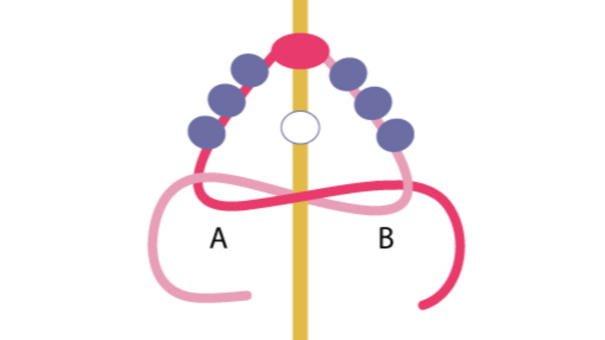 Créoles mini fleurs en perles de rocailles Miyuki : Etape 2 Créoles mini fleurs en perles de rocailles Miyuki : Etape 2