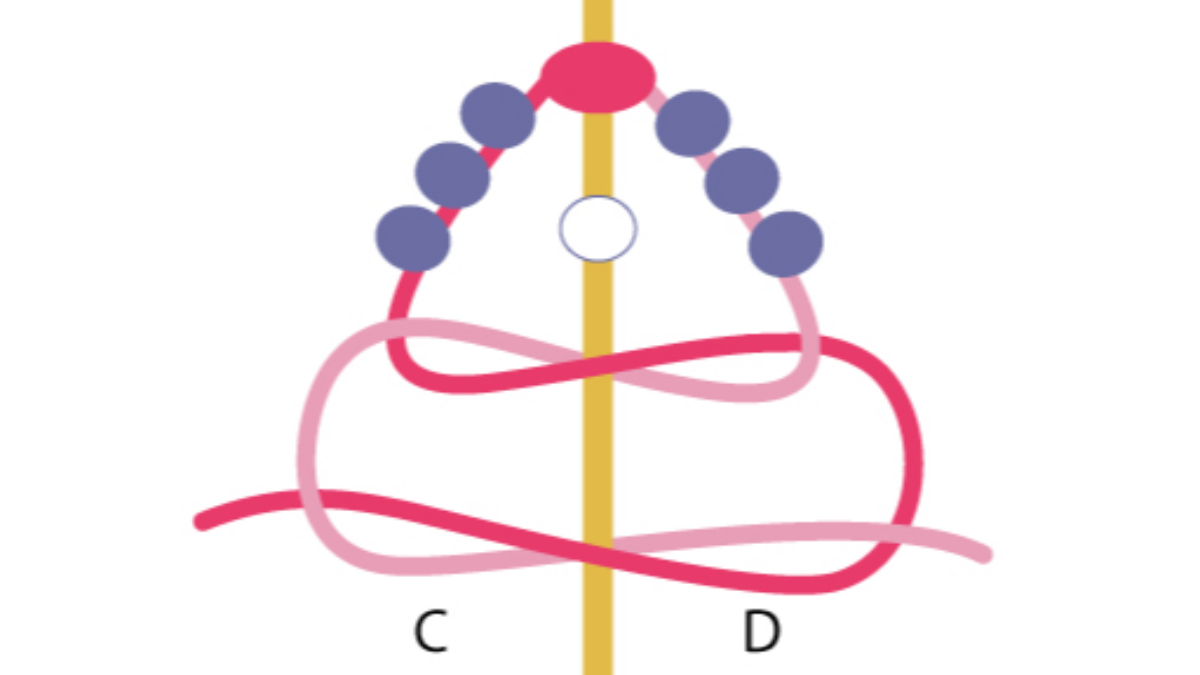 Créoles mini fleurs en perles de rocailles Miyuki : Etape 3 Créoles mini fleurs en perles de rocailles Miyuki : Etape 3