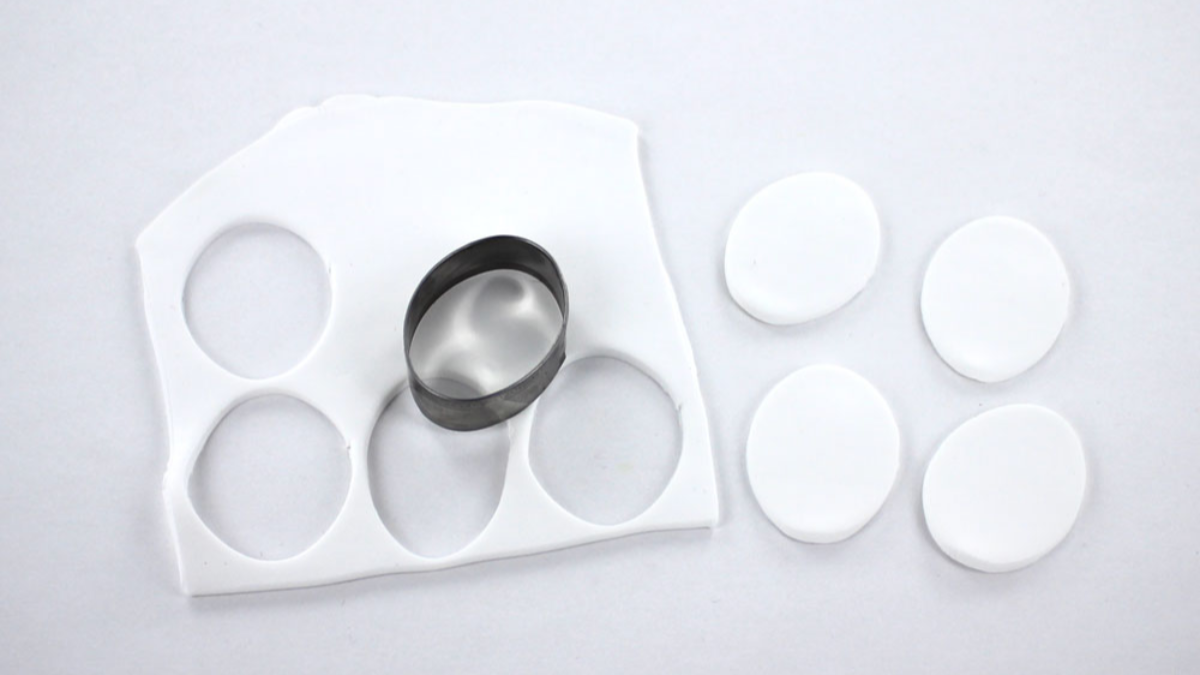 Boucles d'oreilles motif paysage en pâte polymère : Etape 3