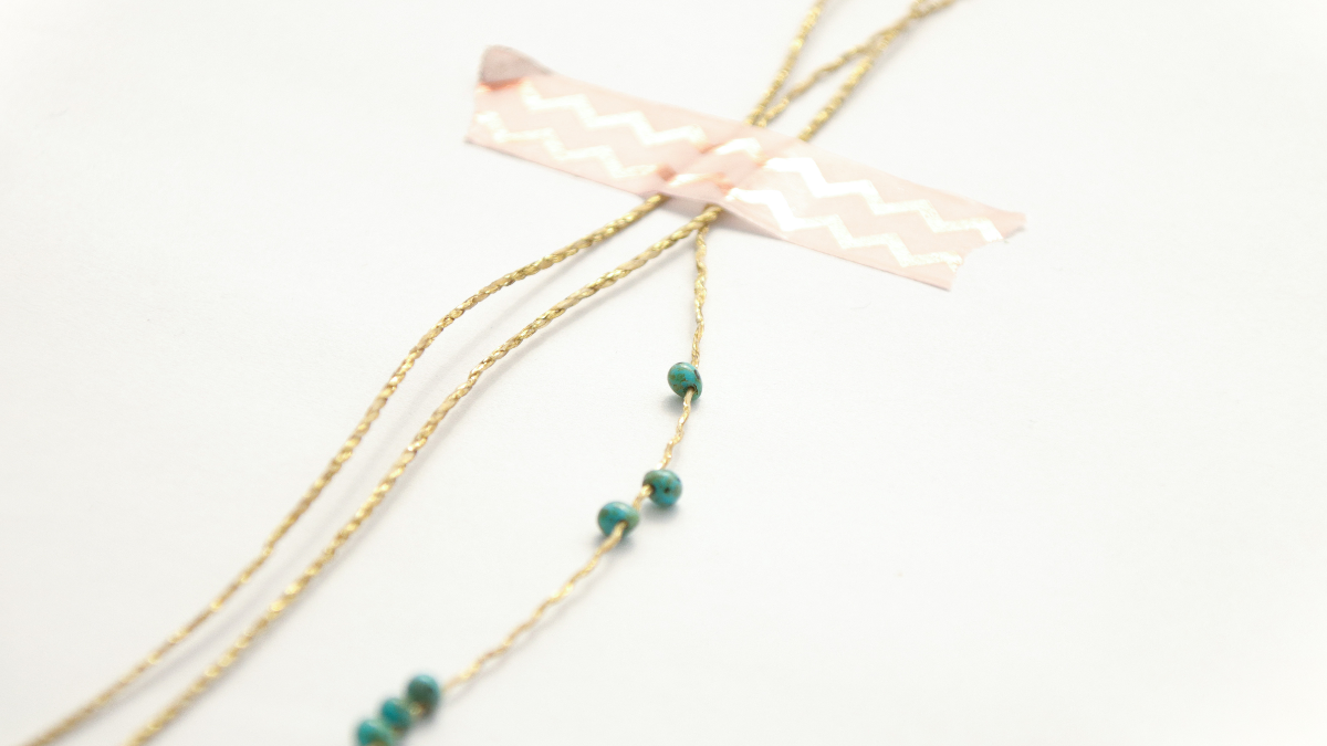 Bracelet Chevillère multirangs chaîne fantaisie et perles Miyuki : Etape 6 Bracelet Chevillère multirangs chaîne fantaisie et perles Miyuki : Etape 6