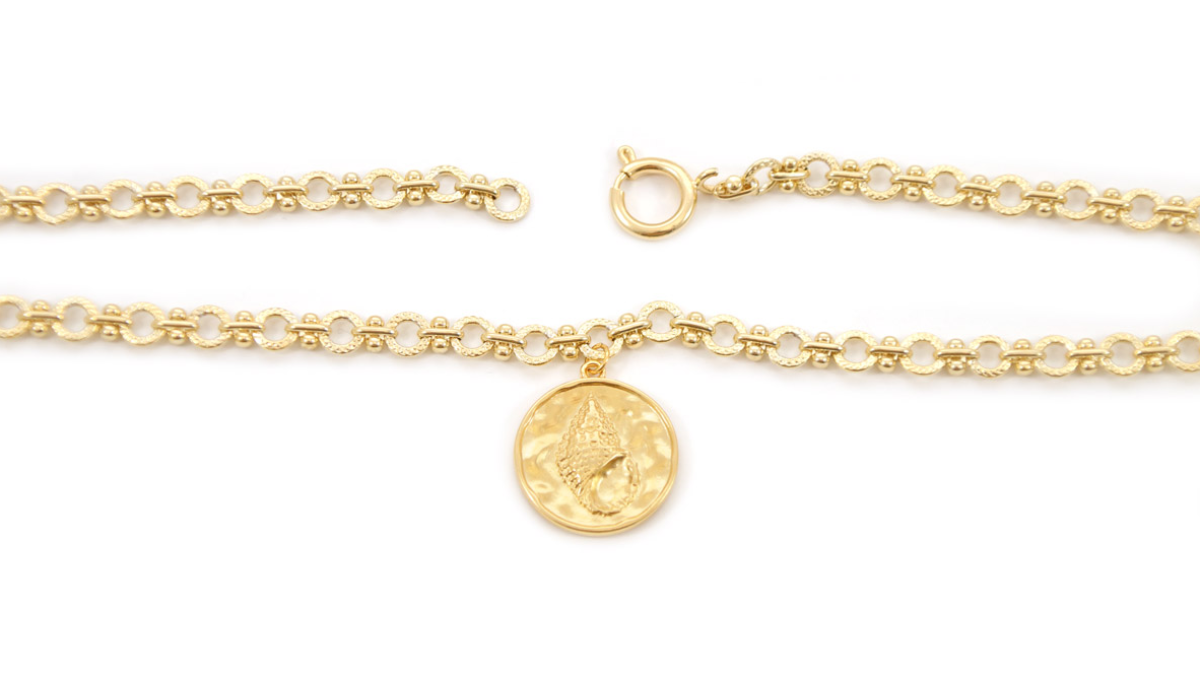 Tuto Collier Multirangs avec perles de rocailles rayées bleues et chaînes fantaisie : Etape 2 Tuto Collier Multirangs avec perles de rocailles rayées bleues et chaînes fantaisie : Etape 2