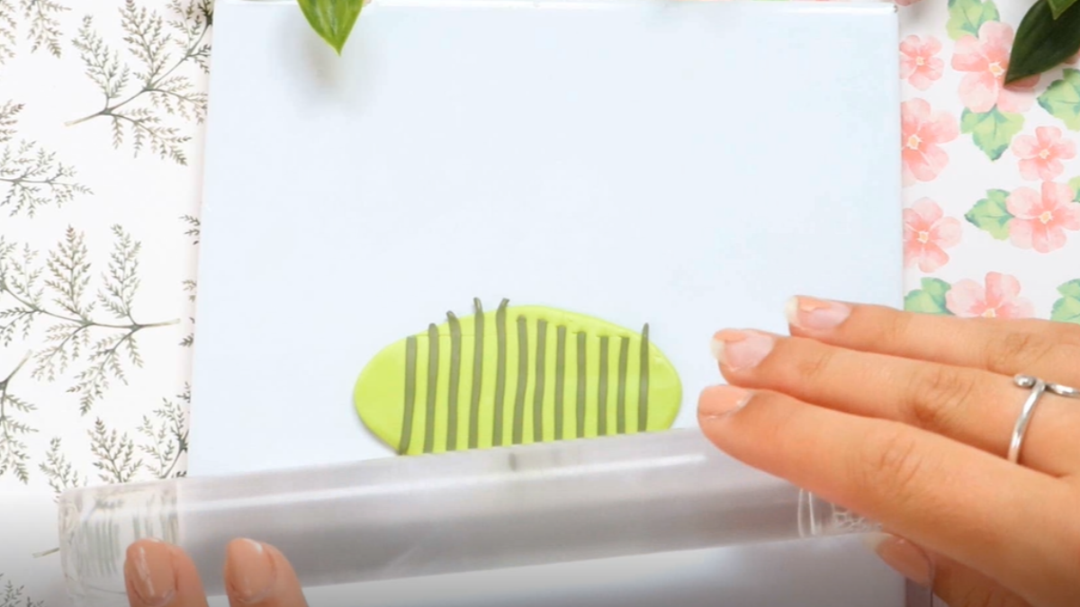 Boucles d'oreilles fruits motif pastèque en pâte polymère : Etape 6