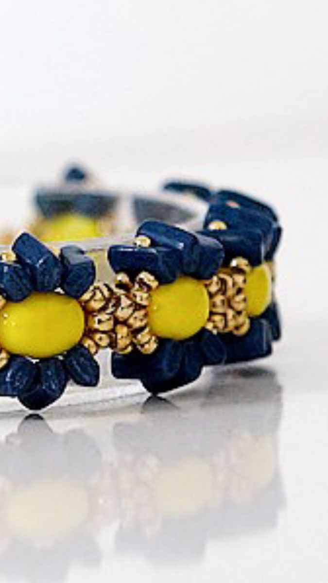 Schéma Bracelet Oriana en perles en verre Samos et Piros par Puca Schéma Bracelet Oriana en perles en verre Samos et Piros par Puca