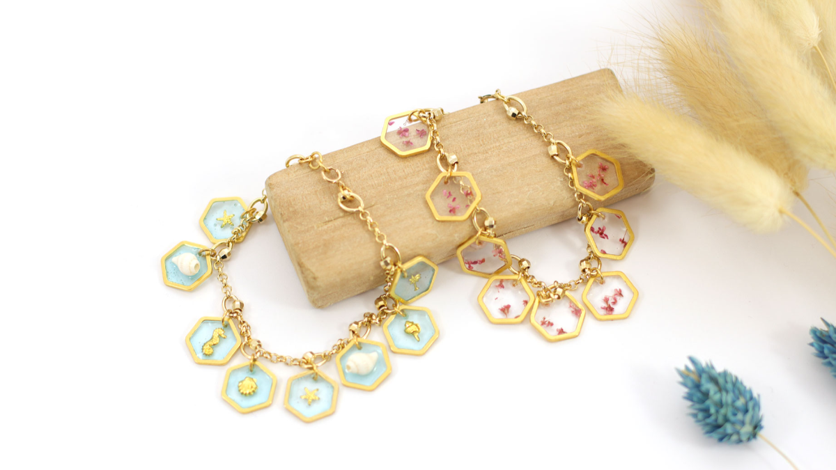 Schéma Bracelet Breloques Résiner ses souvenirs de vacances