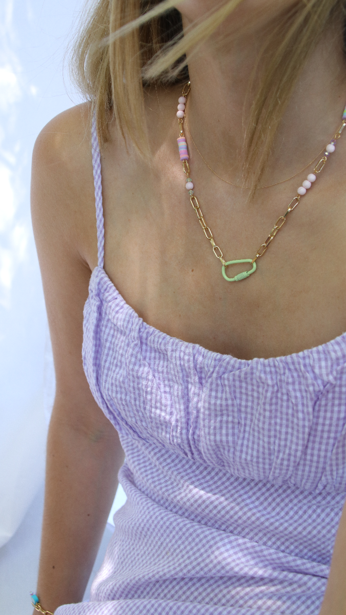 Schéma Bracelet et Collier kawaii avec fermoirs mousquetons pastel