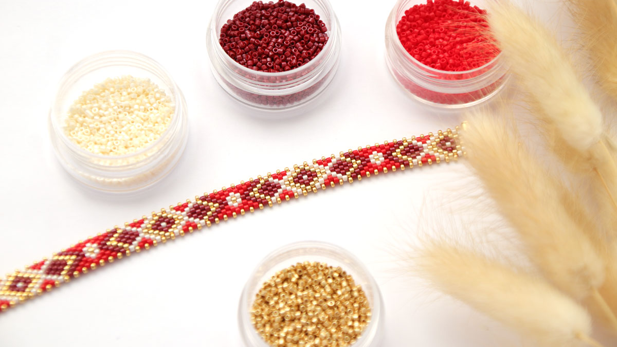 Schéma Bracelet Miyuki en Peyote Impair inversé avec un Quick Start Peyote Schéma Bracelet Miyuki en Peyote Impair inversé avec un Quick Start Peyote