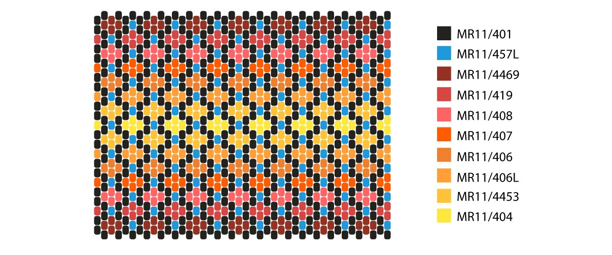 Schéma DIY étui à briquet en perles Miyuki 11/0 avec technique peyote