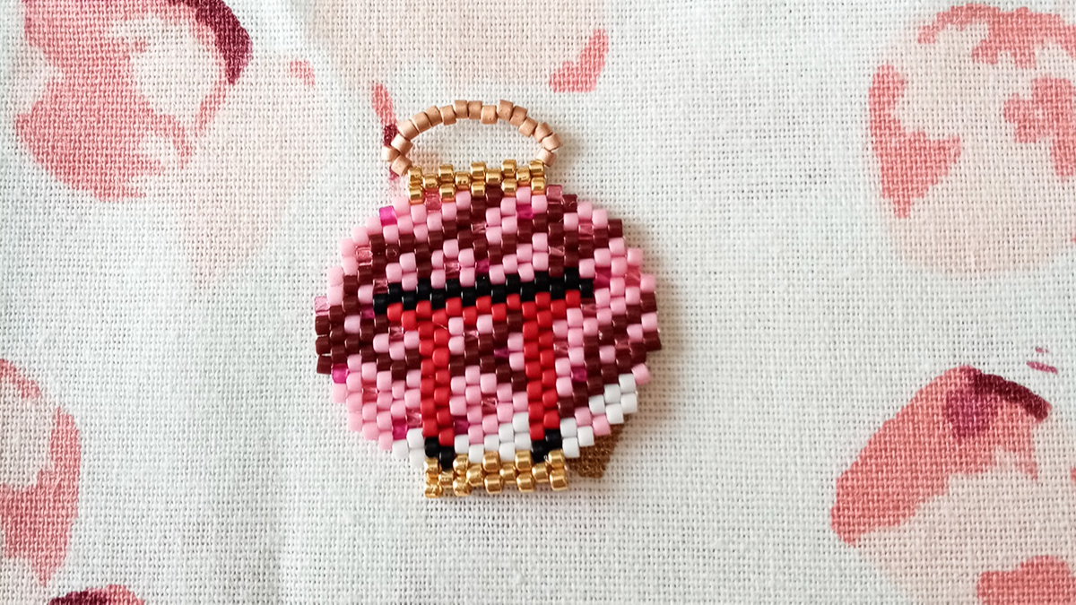 Lanternes chinoises en tissage de perles Miyuki Délicas 11/0 Lanternes chinoises en tissage de perles Miyuki Délicas 11/0