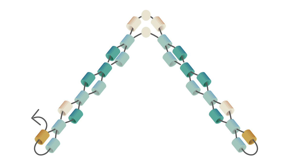 Bracelet Miyuki tissage Mississippi turquoise : Etape 4 Bracelet Miyuki tissage Mississippi turquoise : Etape 4