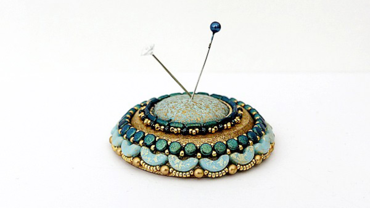 Schéma Pique-aiguille Soleil en perles en verre Kalos et Arcos par Puca