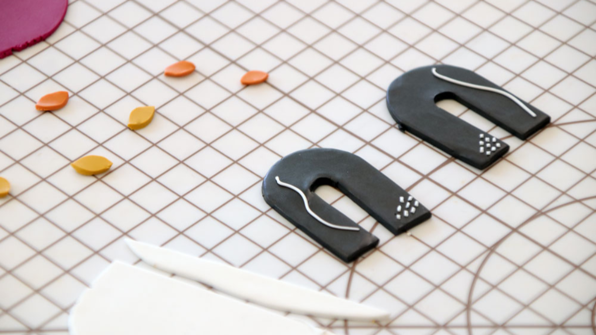 Boucles d'oreilles technique slab en pâte polymère : Etape 6