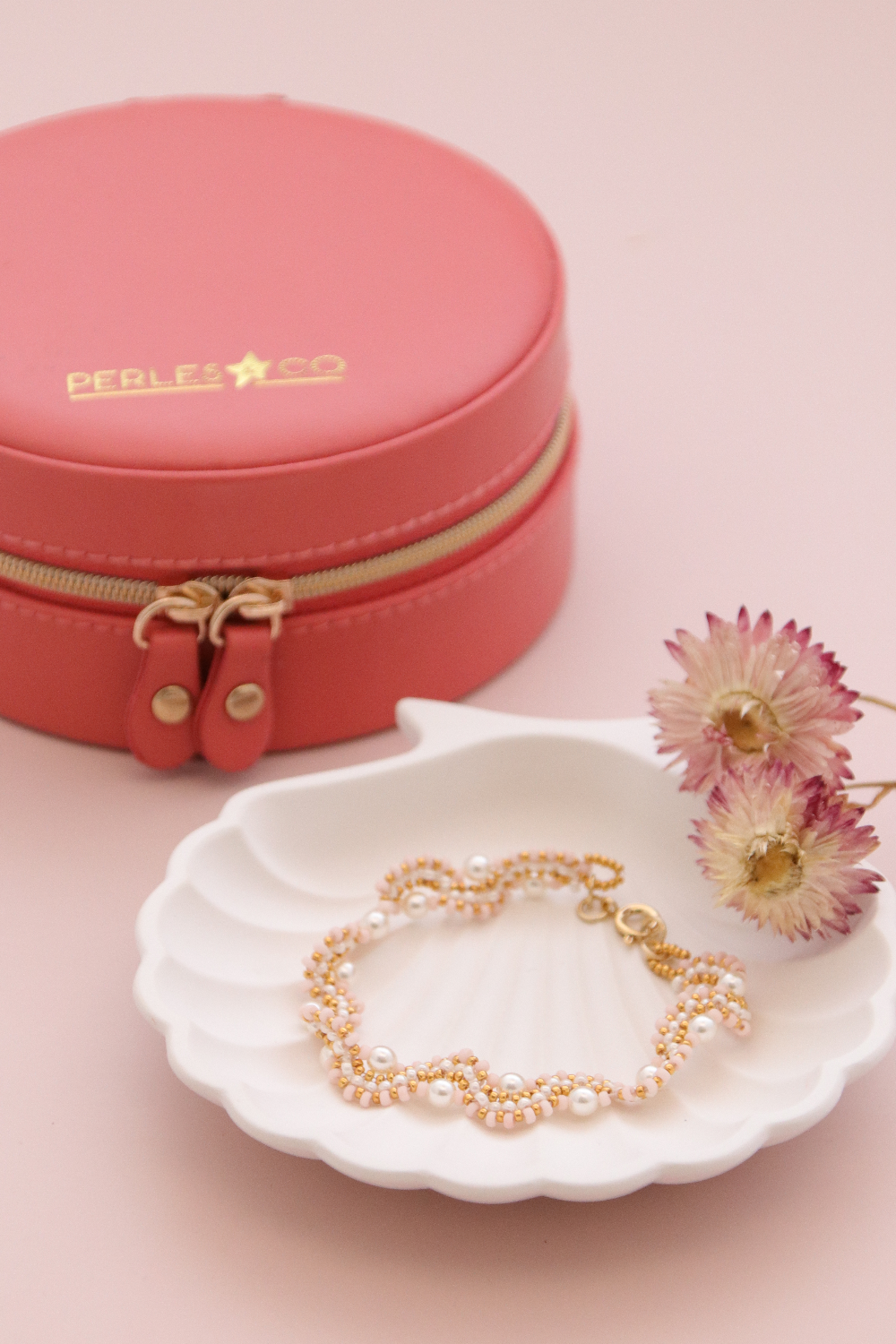 Schéma Bracelet Vagues en perles de rocailles Miyuki et perles nacrées