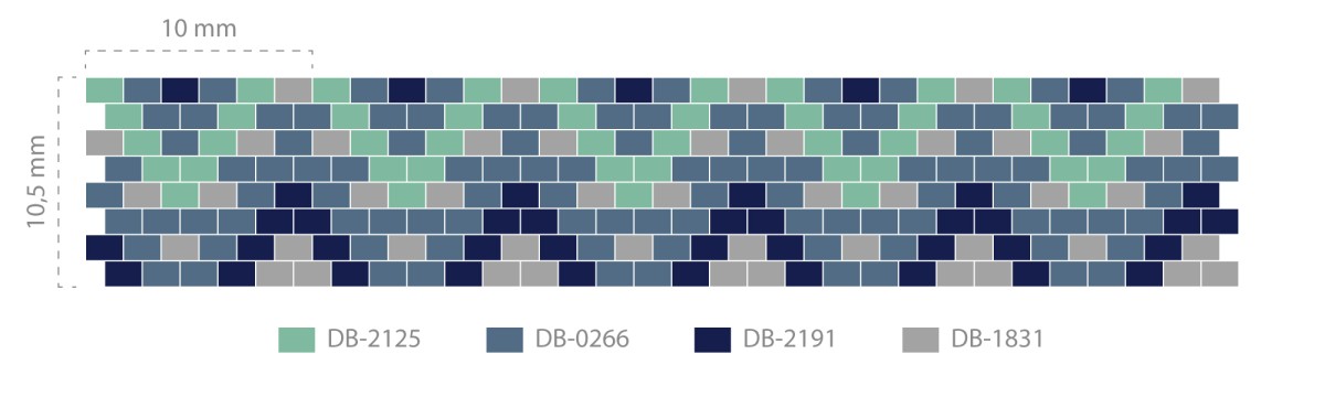 Schéma Bracelet Miyuki en Peyote Pair Bleu et Argenté Schéma Bracelet Miyuki en Peyote Pair Bleu et Argenté