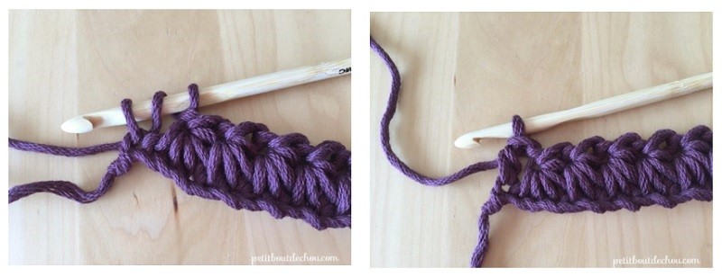 Manique au crochet en point étoile avec du fil coton : Etape 12