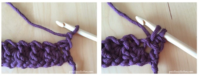 Manique au crochet en point étoile avec du fil coton : Etape 14