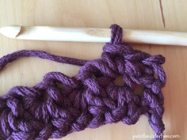 Manique au crochet en point étoile avec du fil coton : Etape 15