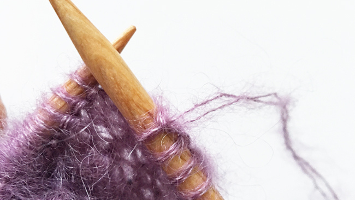 DIY tricot - Trendy châle avec pompons en laine mohair et soie : Etape 4