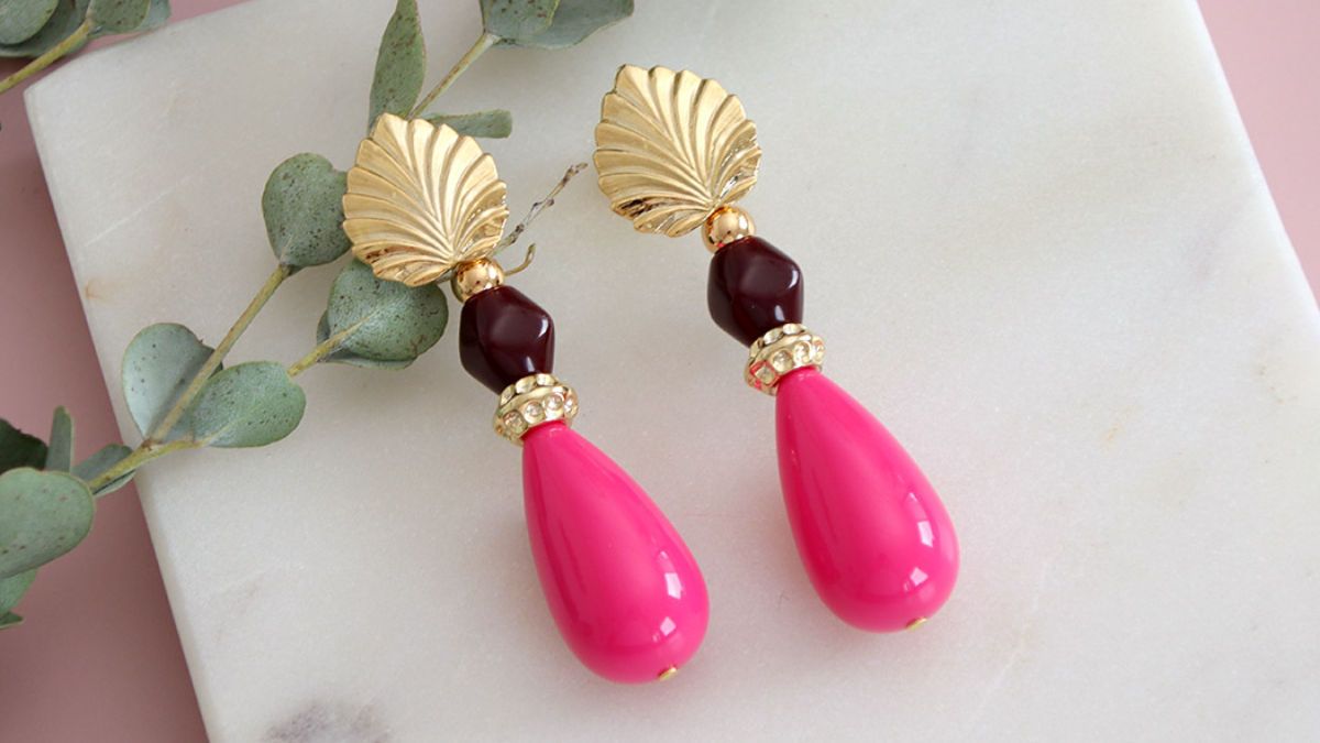 Trio de Boucles d'oreilles DIY avec perles vintage colorées : Etape 2 Trio de Boucles d'oreilles DIY avec perles vintage colorées : Etape 2