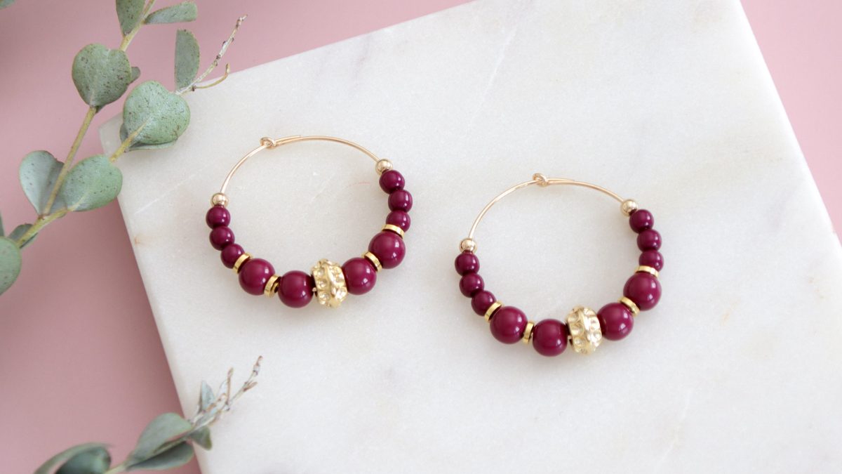 Trio de Boucles d'oreilles DIY avec perles vintage colorées : Etape 3 Trio de Boucles d'oreilles DIY avec perles vintage colorées : Etape 3