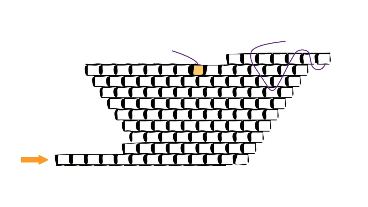 DIY tissage brickstitch perles Miyuki motif colombe par Lovelyoupi : Etape 5 DIY tissage brickstitch perles Miyuki motif colombe par Lovelyoupi : Etape 5