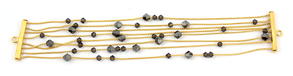 Bracelet Multirangs toupies PureCrystal chaîne serpentine : Etape 4 Bracelet Multirangs toupies PureCrystal chaîne serpentine : Etape 4