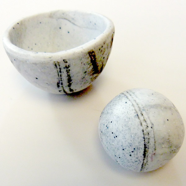 Coquetier en pâte polymère imitation marbre : Etape 13