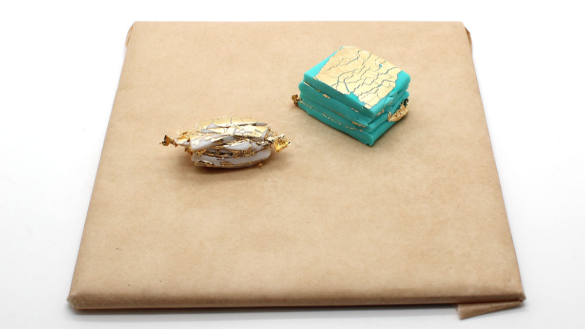 Boucles d'oreilles forme mandala et effet pierre en pâte polymère : Etape 4 Boucles d'oreilles forme mandala et effet pierre en pâte polymère : Etape 4